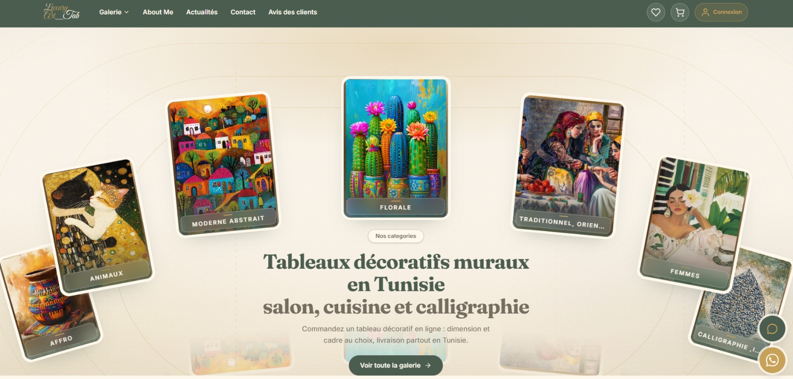Aperçu du projet Luxury Art Tab